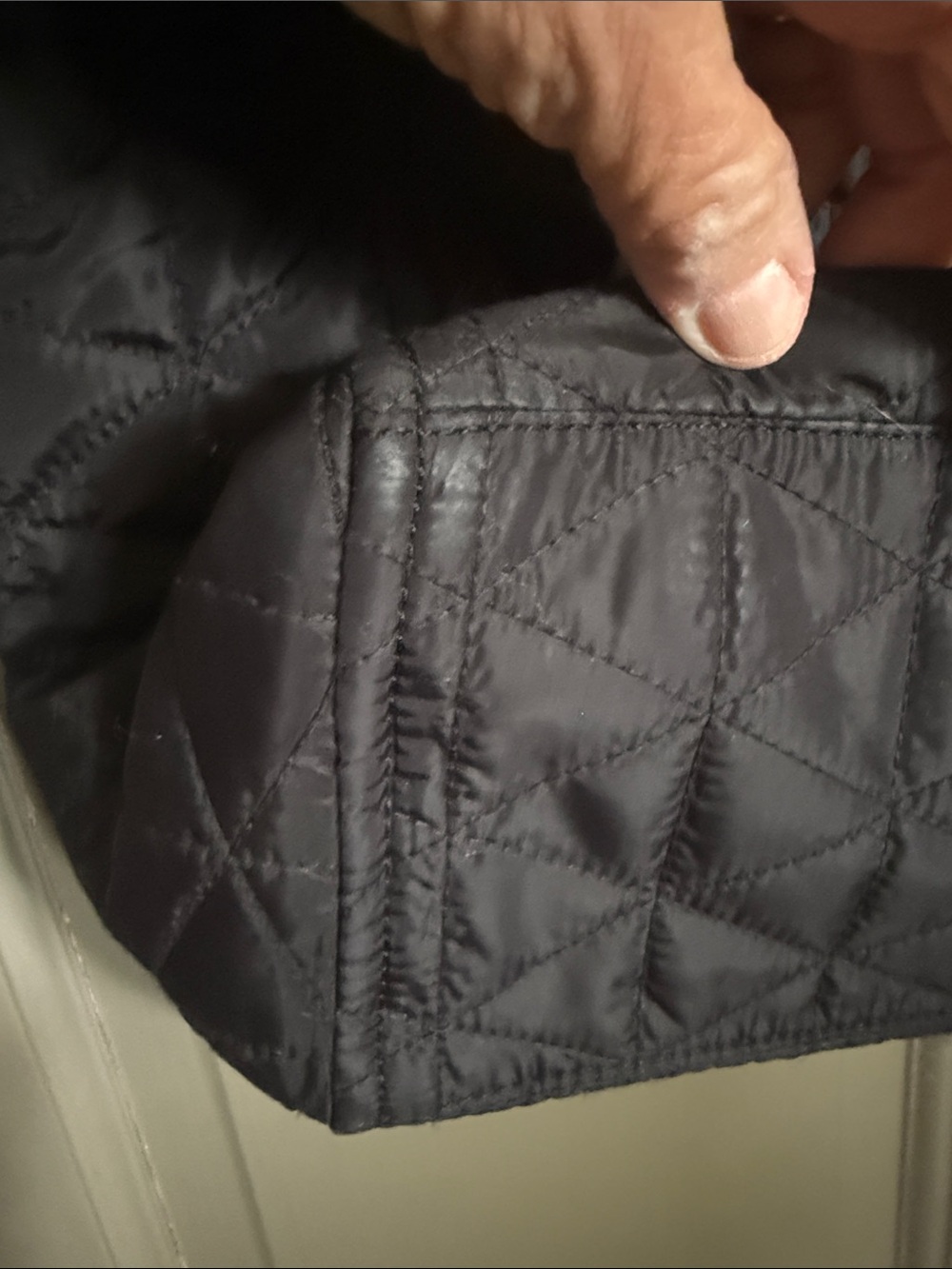 kate spade Quilted Black Tote with Gold Plaque - Picture 7 of 12